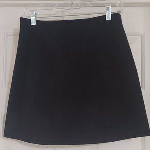 Babaton Black Suede Mini Skirt